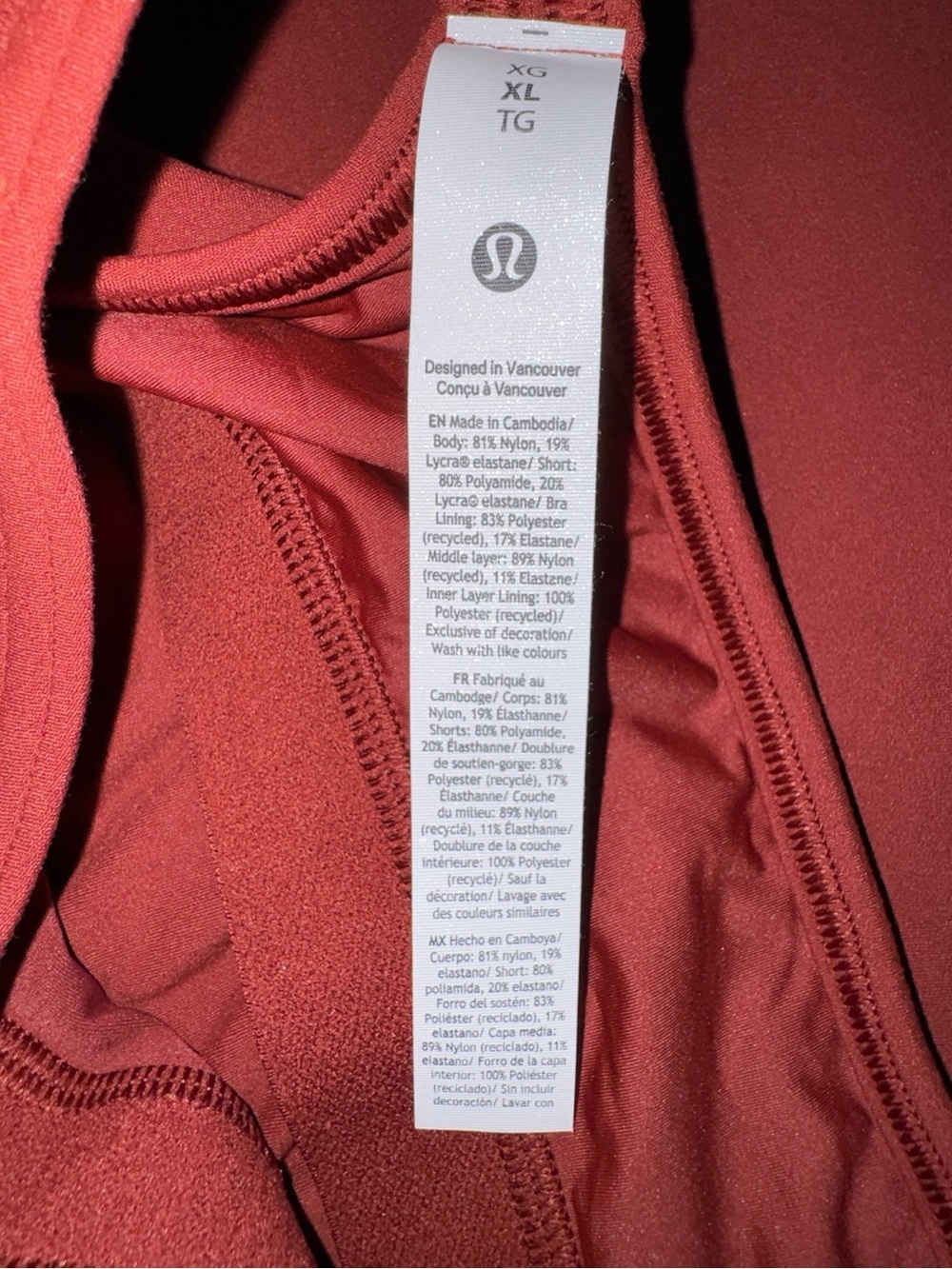 Lululemon Flow Y Dress Cranberry Charm NWT Built-In Shorts B/C Cup - Picture 15 of 16